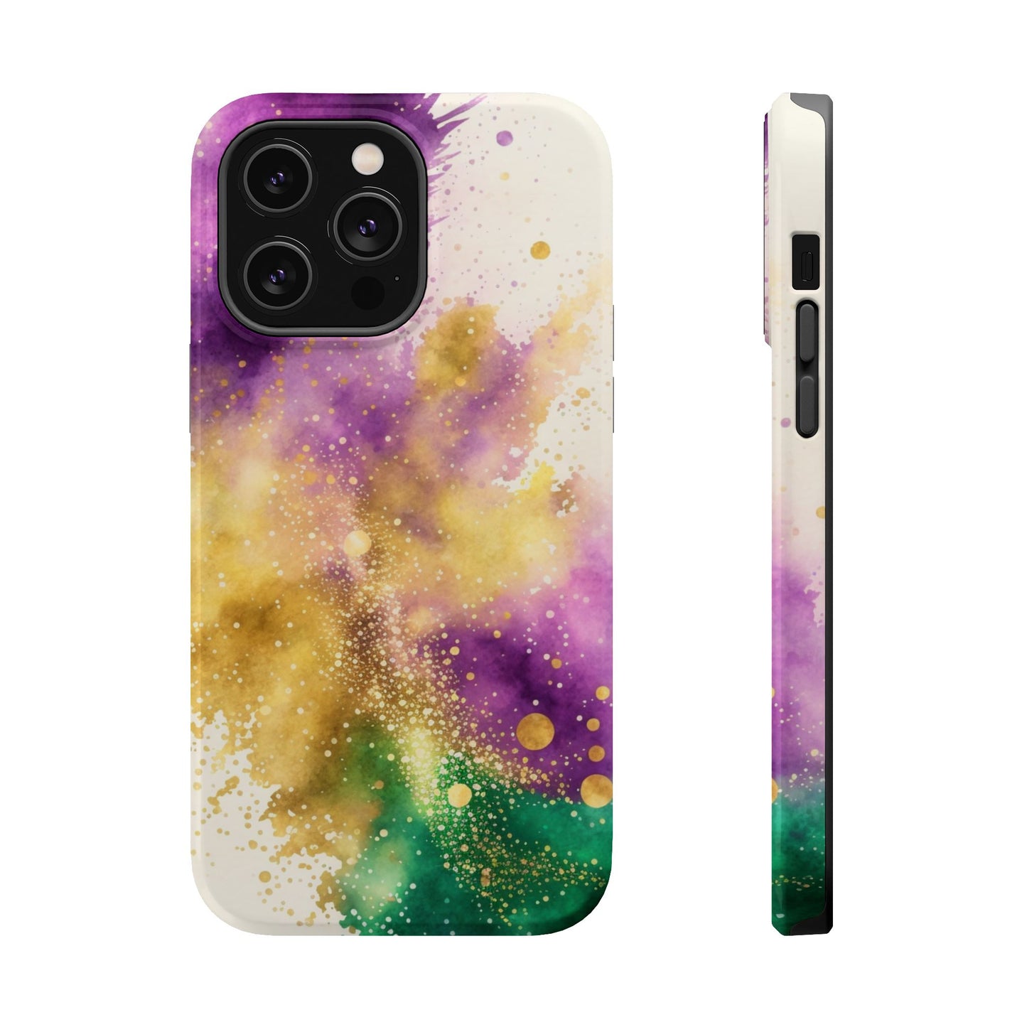 Mardi Gras Watercolor Print MagSafe Tough Case for iPhone