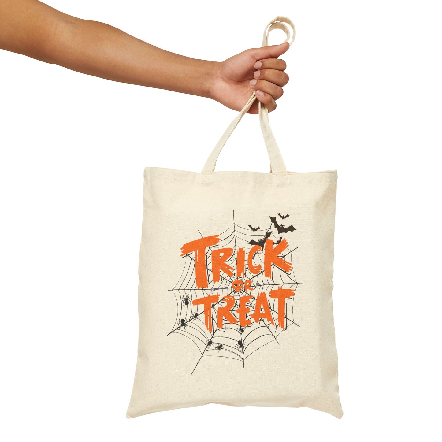 "Trick-or-Treat" Halloween Canvas Tote Bag