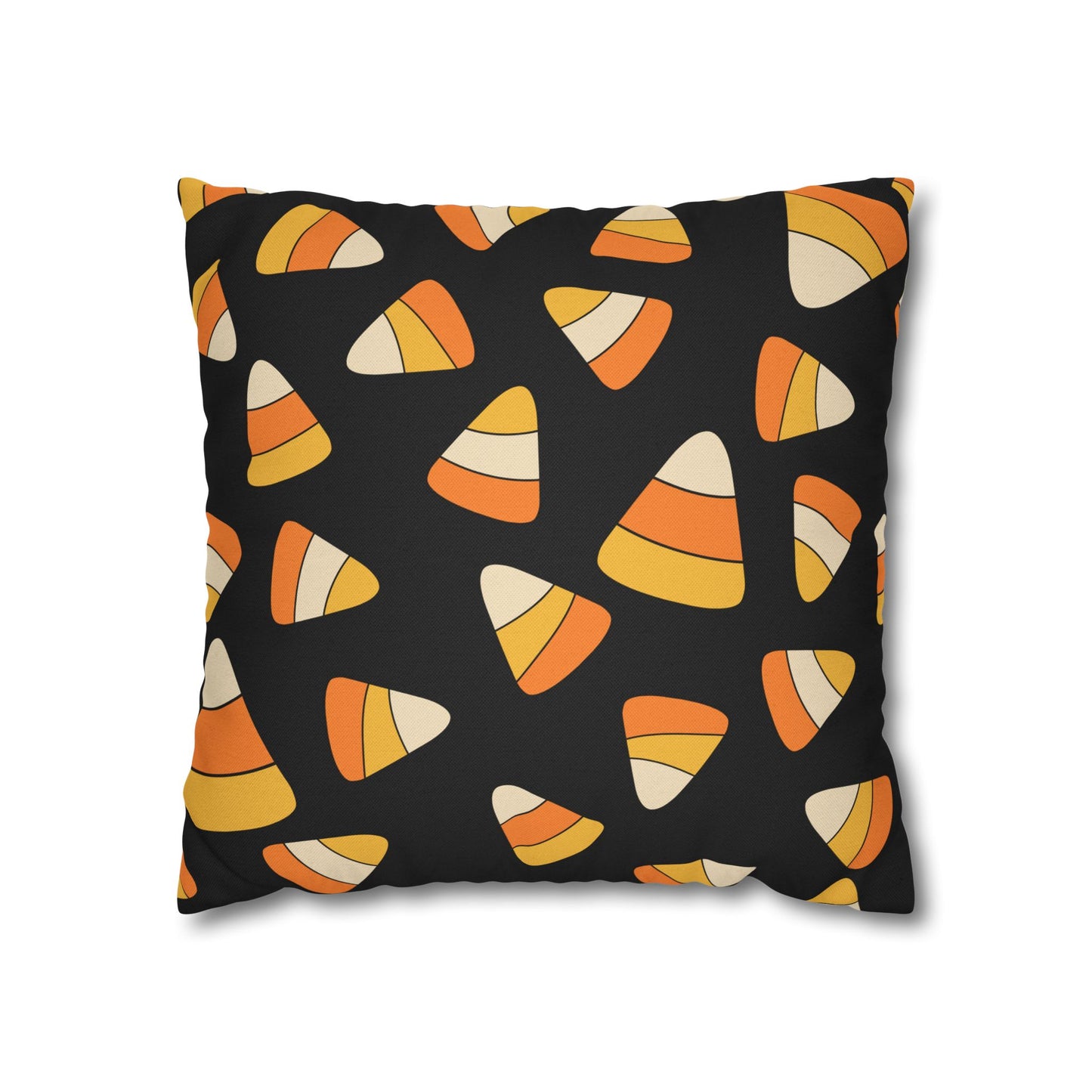 Candy Corn, Black - Halloween Pillow Cover