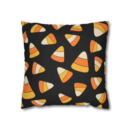 Candy Corn, Black - Halloween Pillow Cover