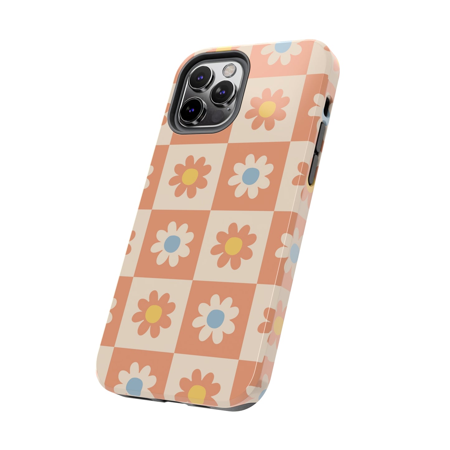 Checkered Floral Phone Case