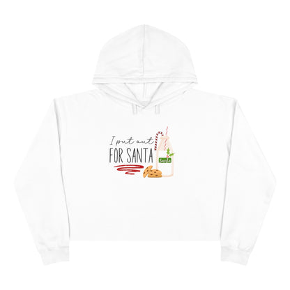 "I Put Out For Santa" Cropped Christmas Hoodie