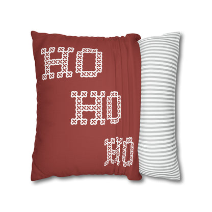 Ho Ho Ho Christmas Pillow Cover, Red