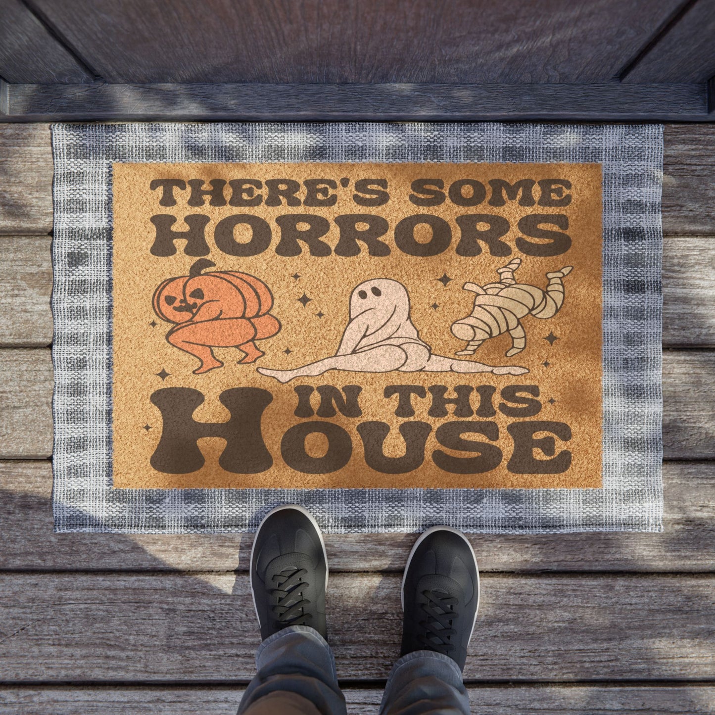 "There's Some Horrors In This House" Halloween Doormat