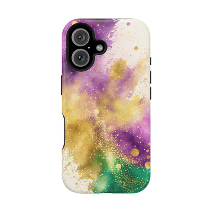 Mardi Gras Watercolor Print MagSafe Tough Case for iPhone