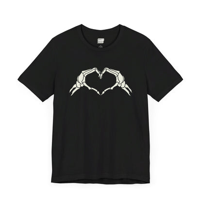 Skeleton Heart Hands Halloween Tee