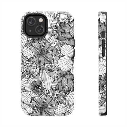 Black & White Floral Phone Case