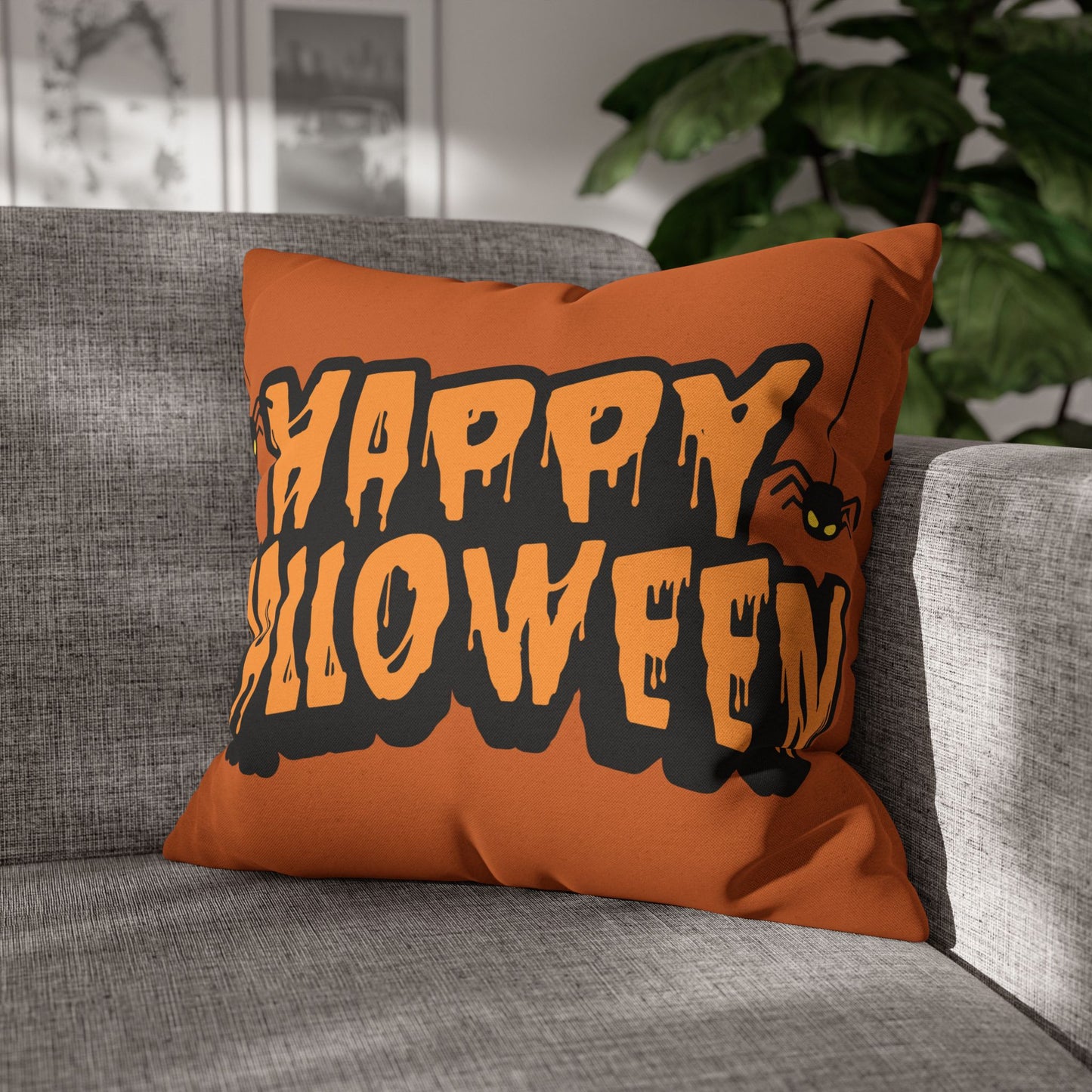 "Happy Halloween" - Halloween Pillow Cover