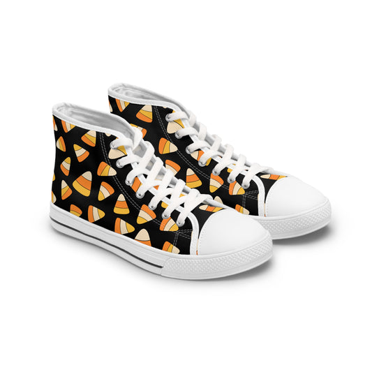 Candy Corn - Women's High Top Halloween Sneakers