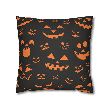 Jovial Jack-O-Lanterns - Halloween Pillow Cover