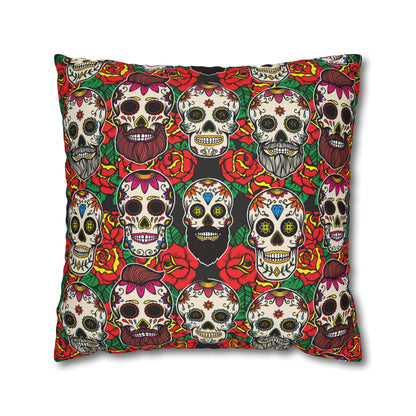 Bearded Sugar Skullz - Halloween Pillow Cover