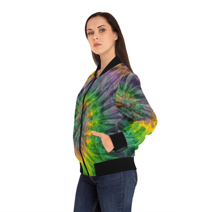 Mardi Gras Bomber Jacket for Women