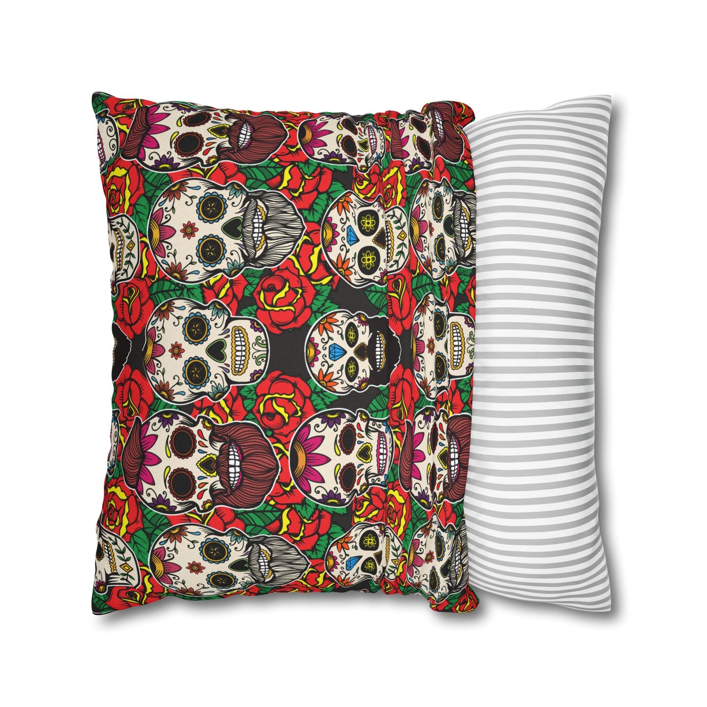 Bearded Sugar Skullz - Halloween Pillow Cover