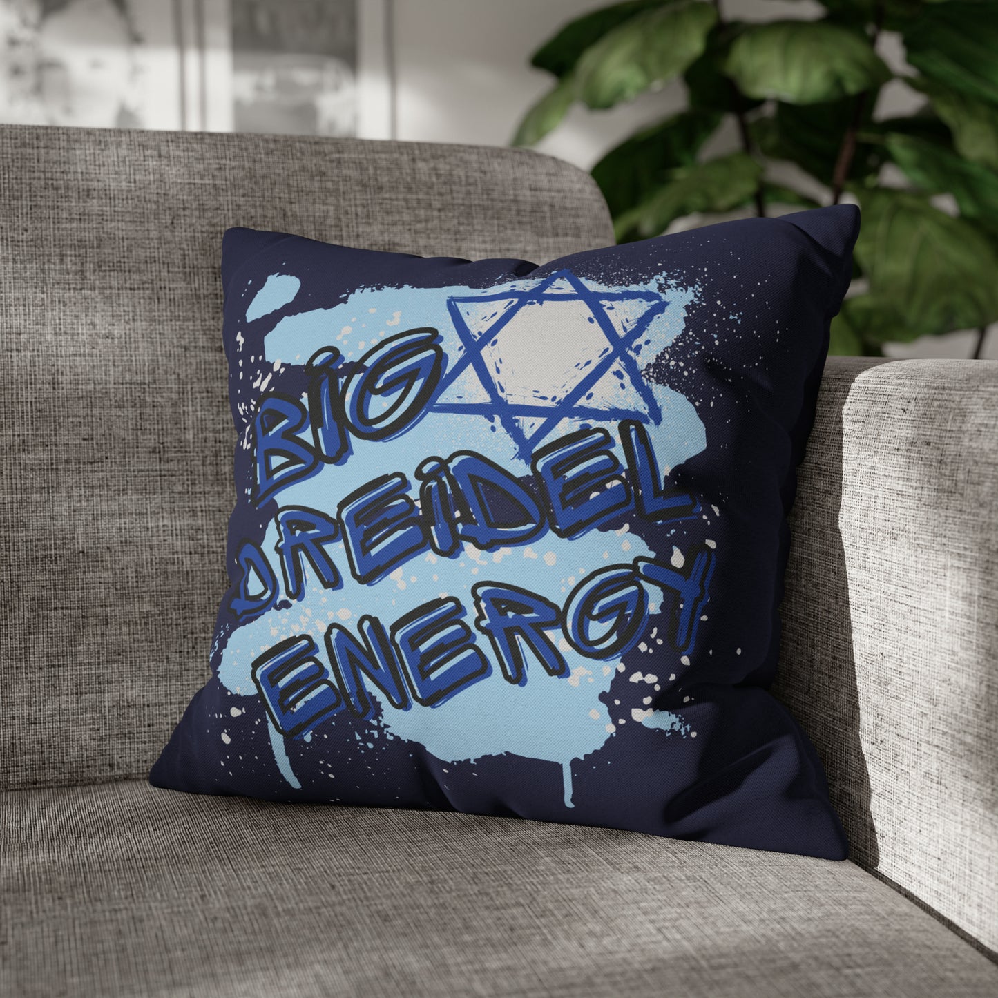 "Big Dreidel Energy" Hanukkah Pillow Cover