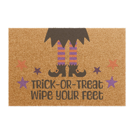 "Trick-or-Treat Wipe Your Feet" Halloween Doormat