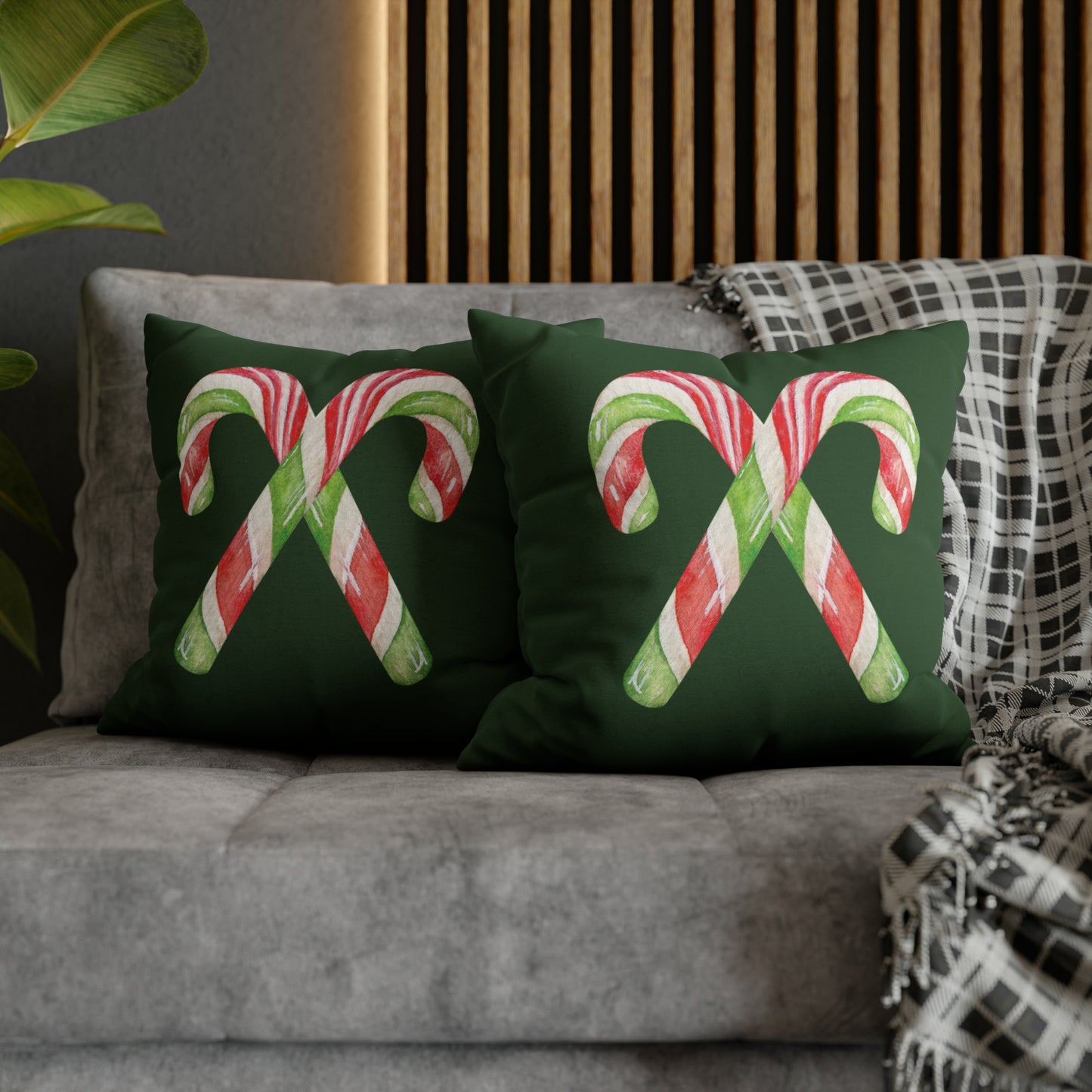 Candy Canes Christmas Pillow Cover