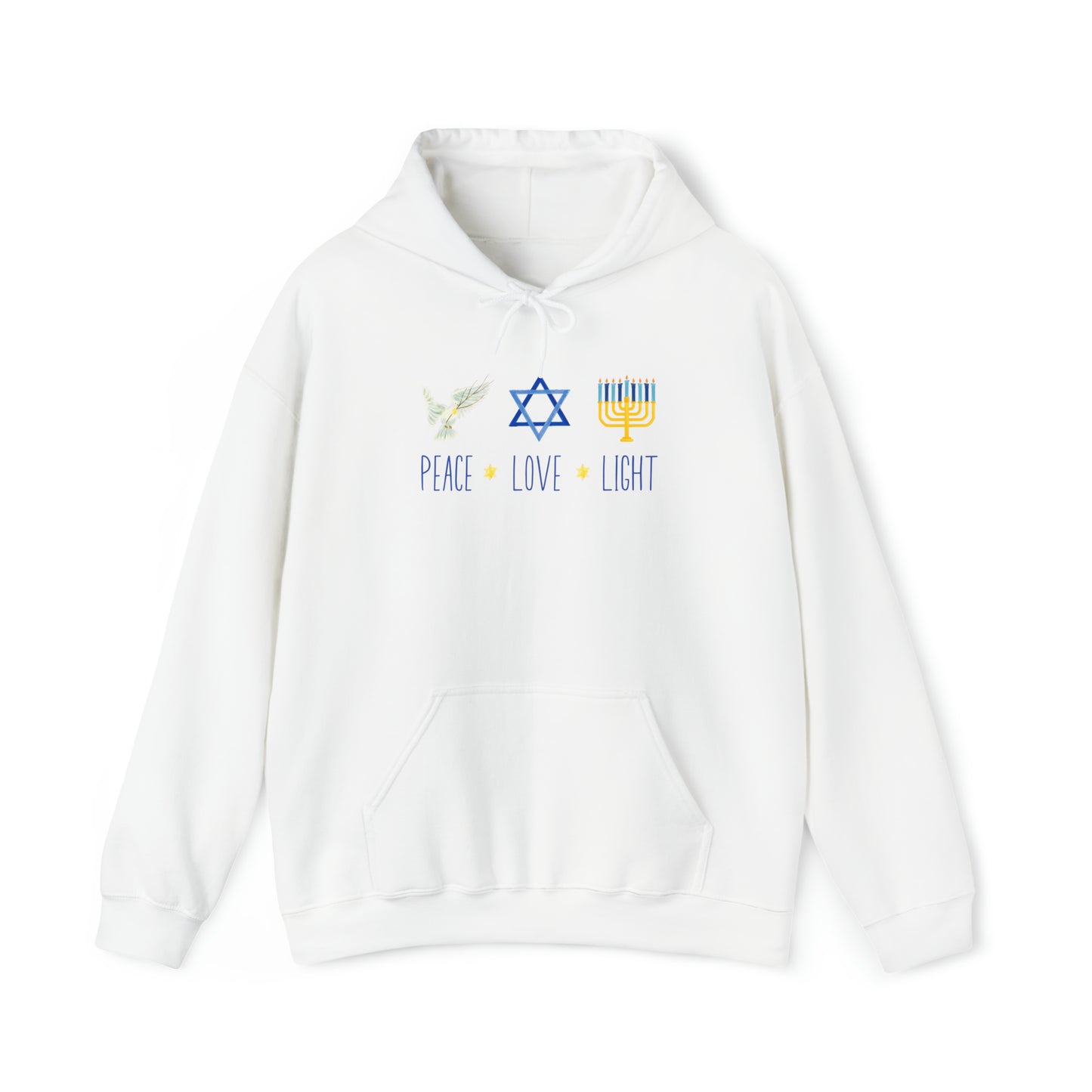 "Peace Love Light" Hanukkah Hoodie