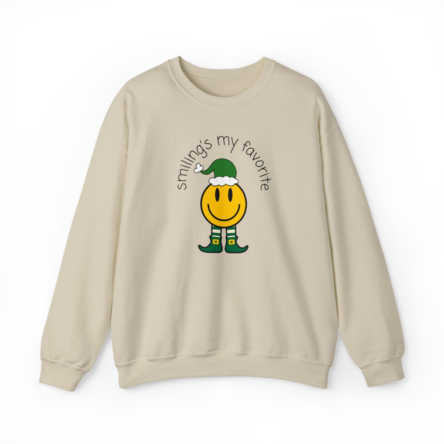 "Smiling's My Favorite" Christmas Crewneck Sweatshirt