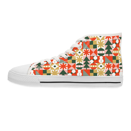 Christmas Elements - Women's High Top Christmas Sneakers