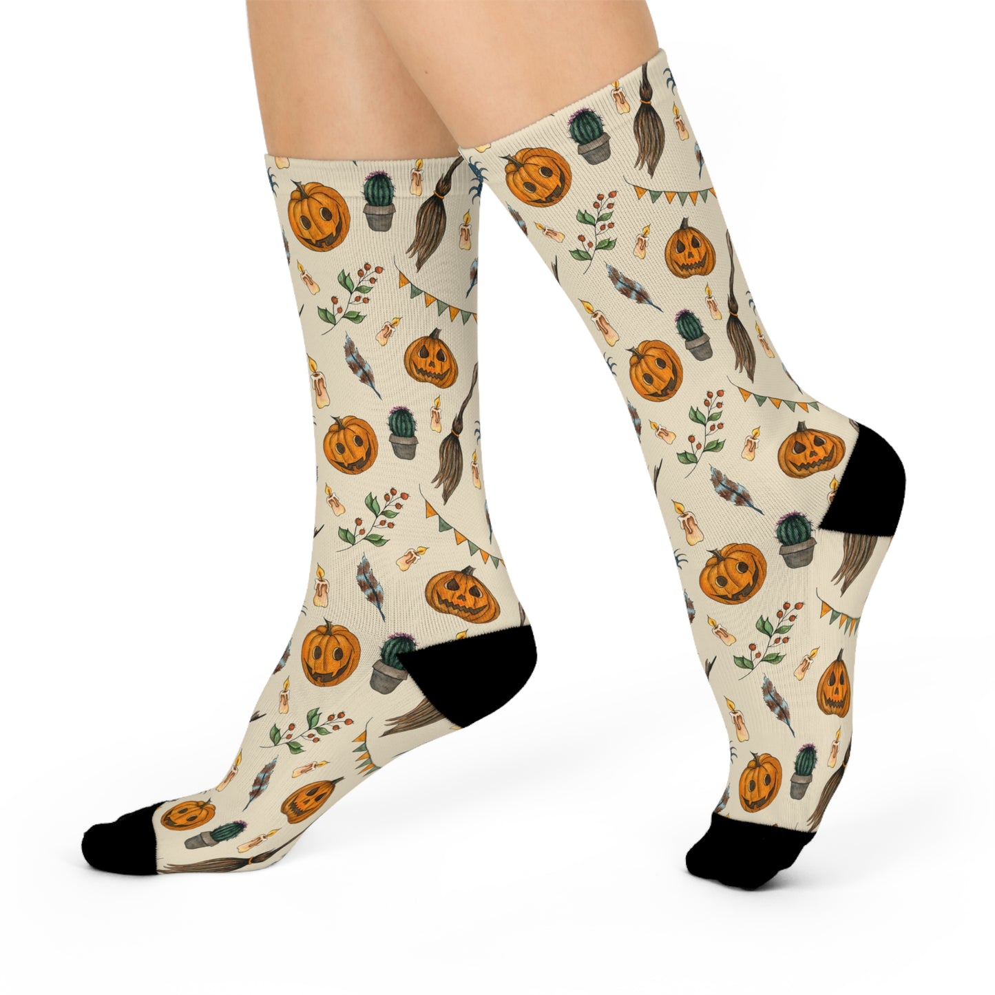 Jack-O-Lantern Jive - Premium Unisex Crew Socks