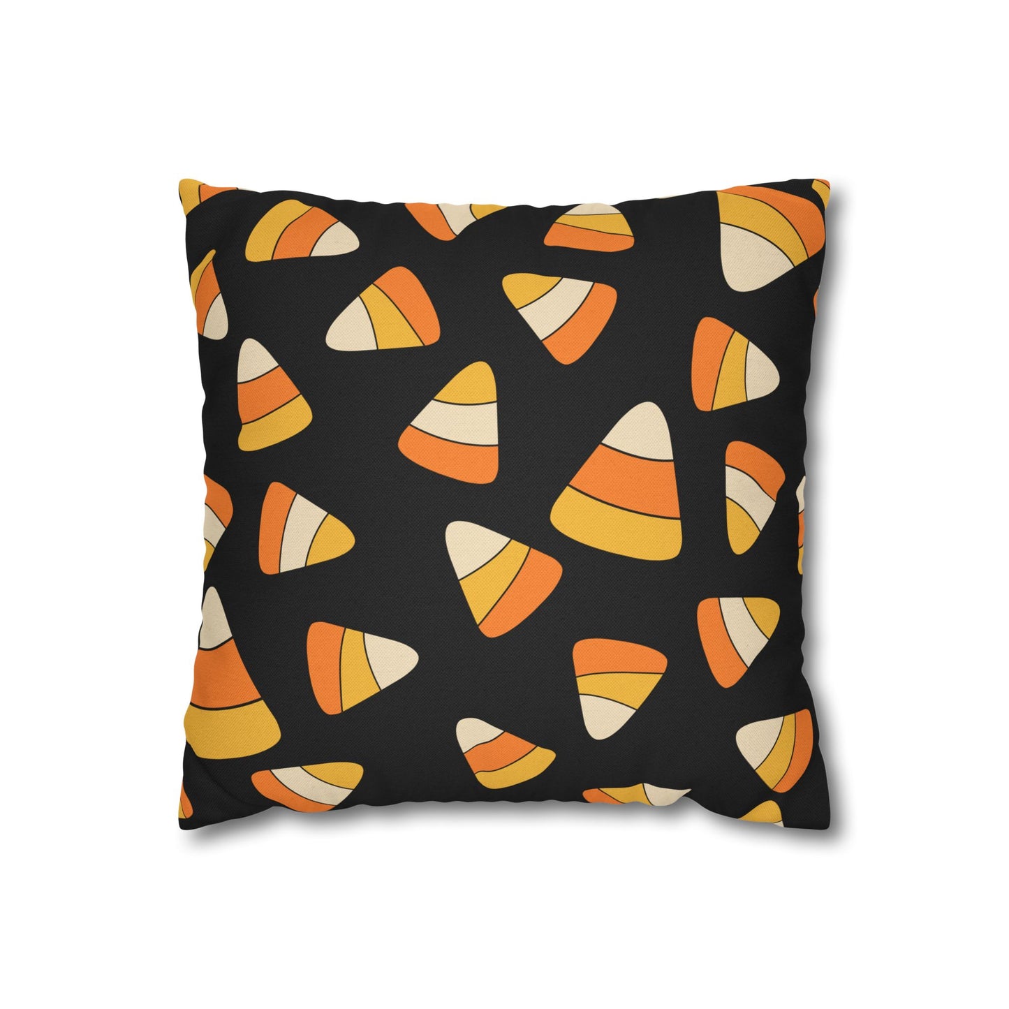 Candy Corn, Black - Halloween Pillow Cover