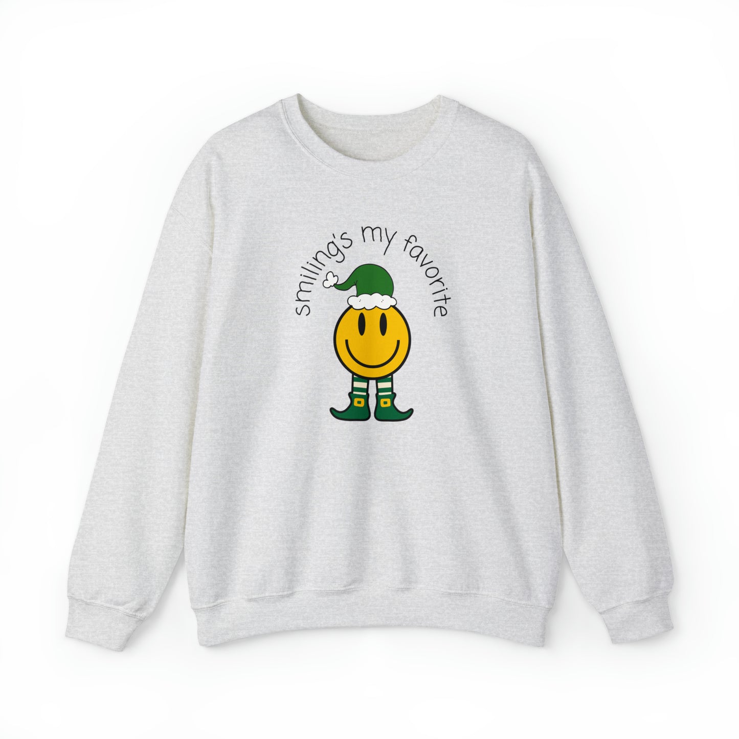 "Smiling's My Favorite" Christmas Crewneck Sweatshirt