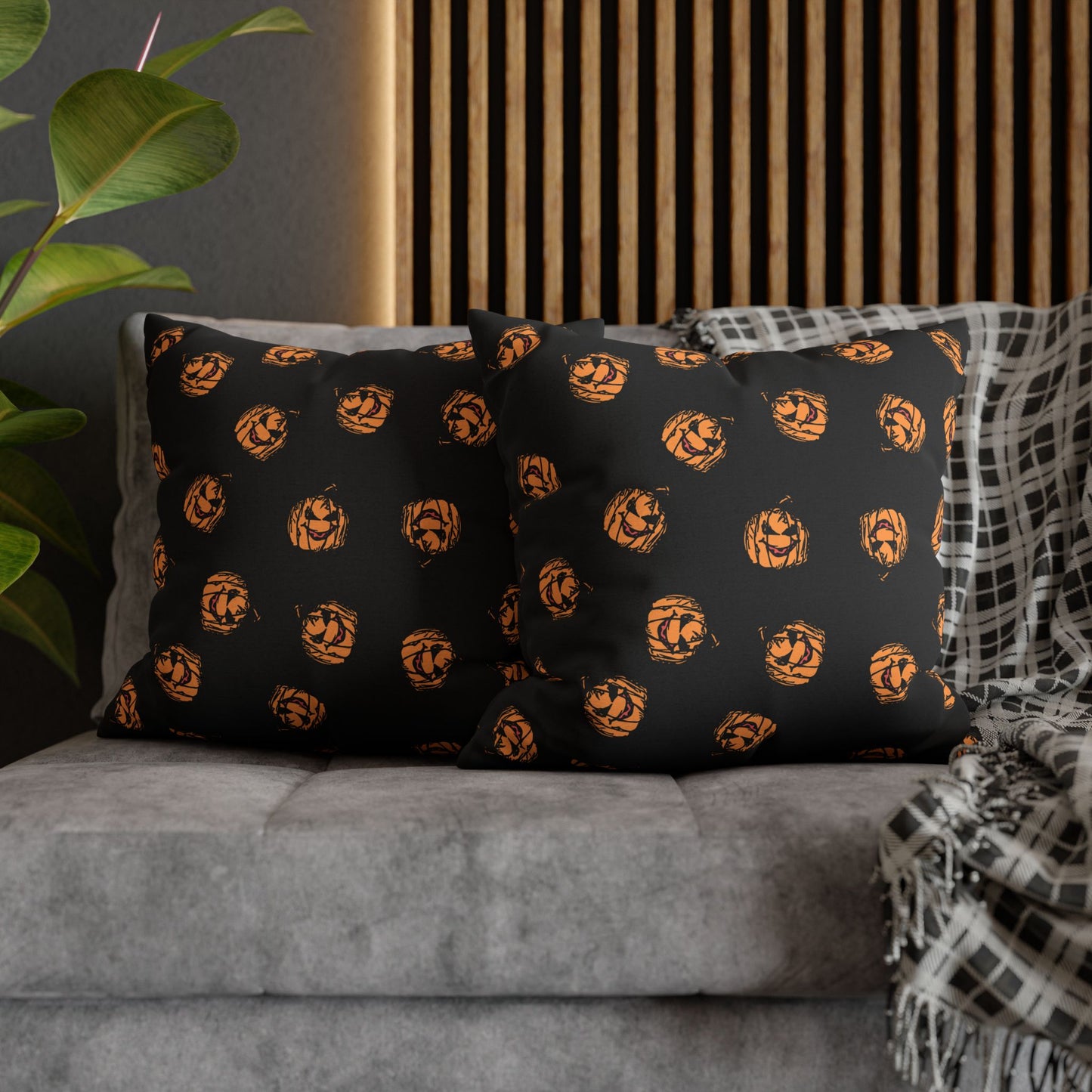 Sketchy Pumpkins - Halloween Pillow Cover