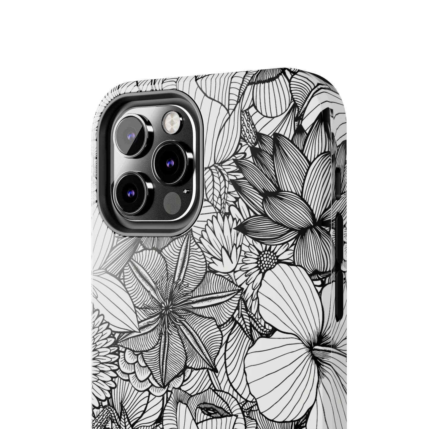 Black & White Floral Phone Case
