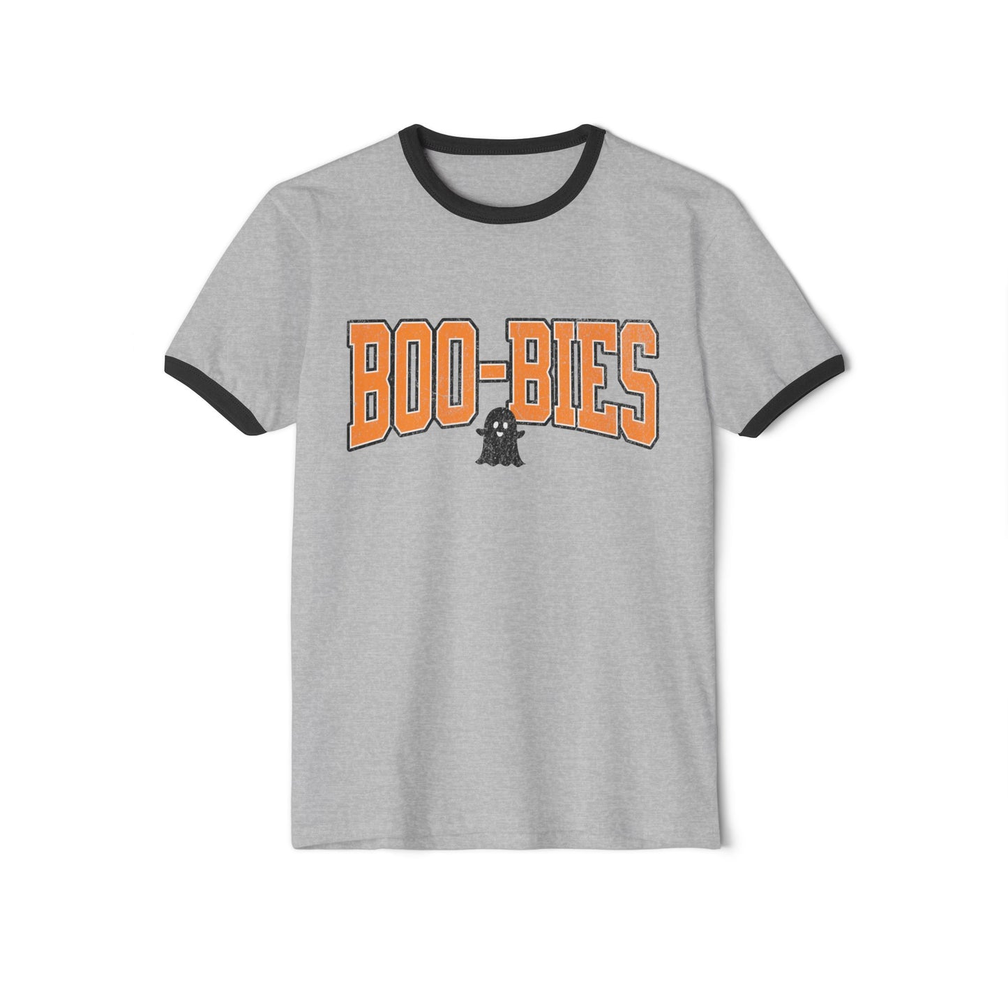 "Boo-bies" - Unisex Cotton Ringer Halloween T-Shirt