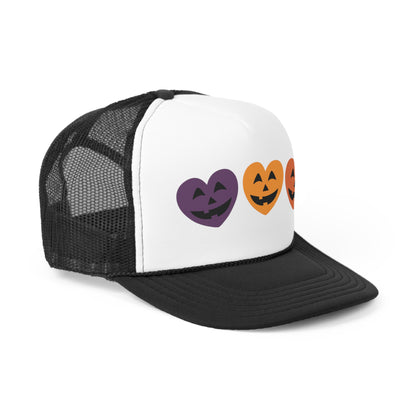 Jack-O-Lantern Hearts Halloween Trucker Hat
