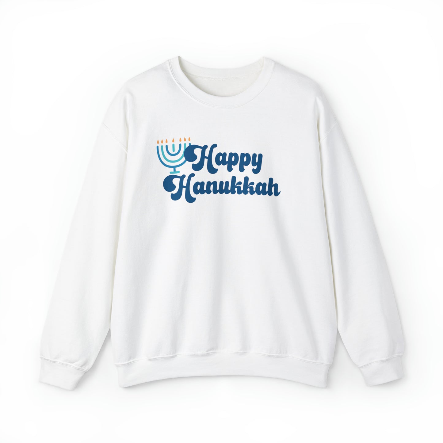 Retro "Happy Hanukkah" Crewneck Sweatshirt