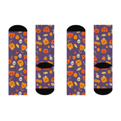 Peace, Love, & Pumpkins - Premium Unisex Crew Socks