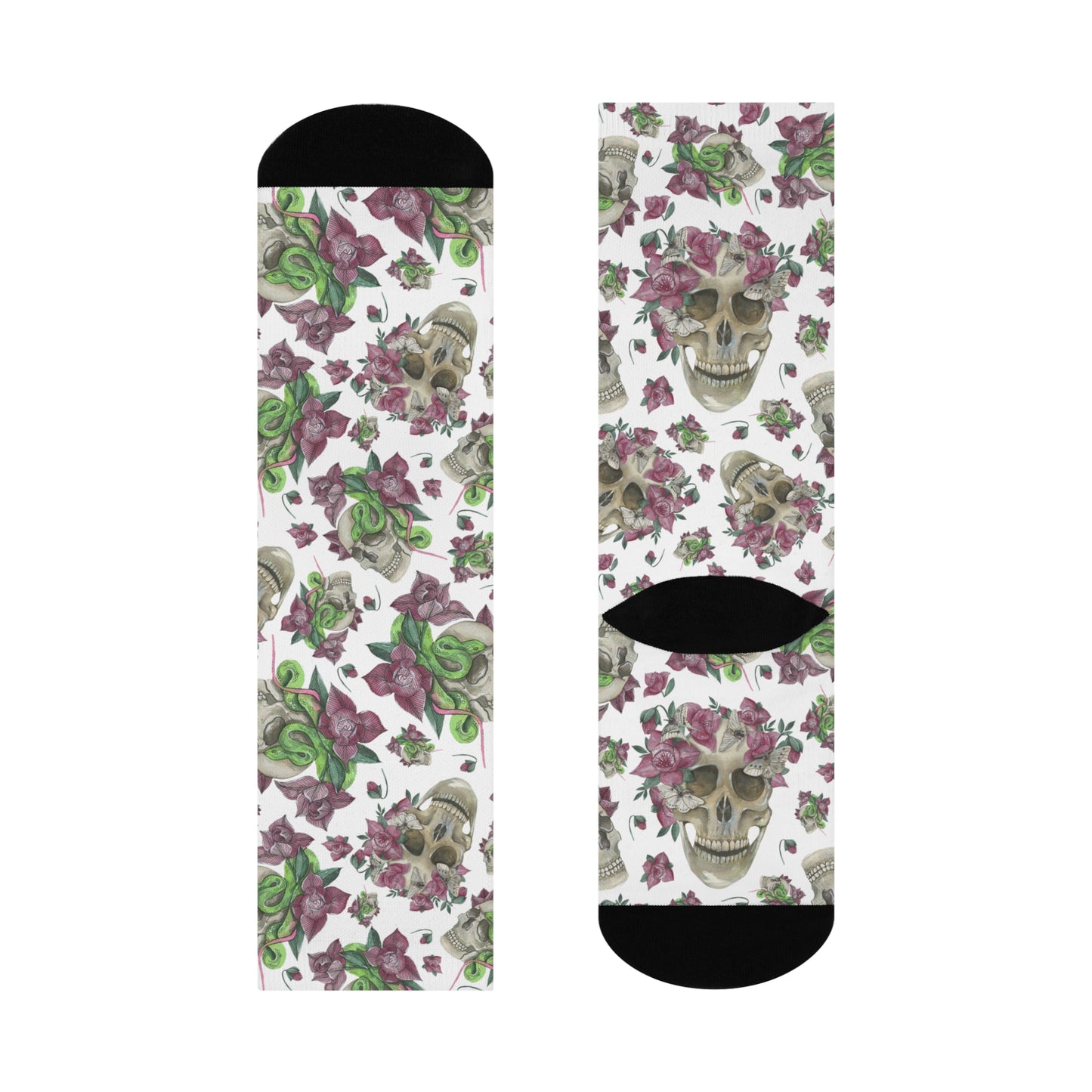 Snakes & Skulls - Premium Unisex Crew Socks