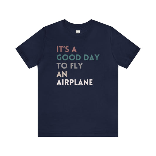 funny pilot t shirt, navy