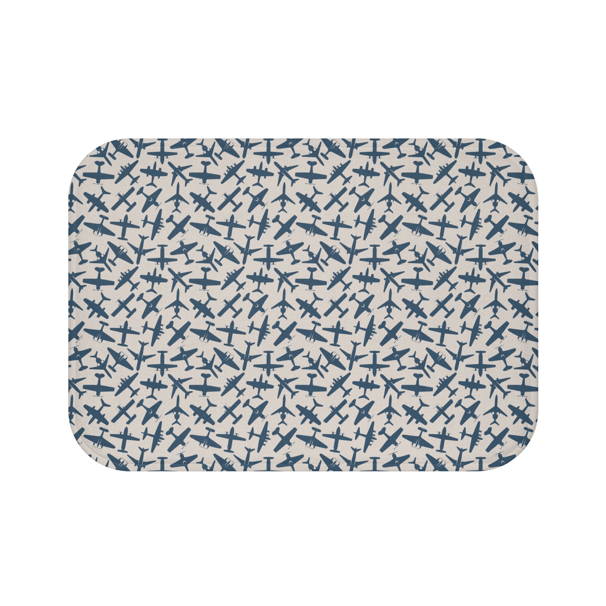 aviation merchandise, airplane patterned bath mat