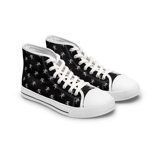 Silly Skeletons - Women's High Top Halloween Sneakers