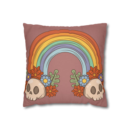 Rainbows & Skulls - Halloween Pillow Cover