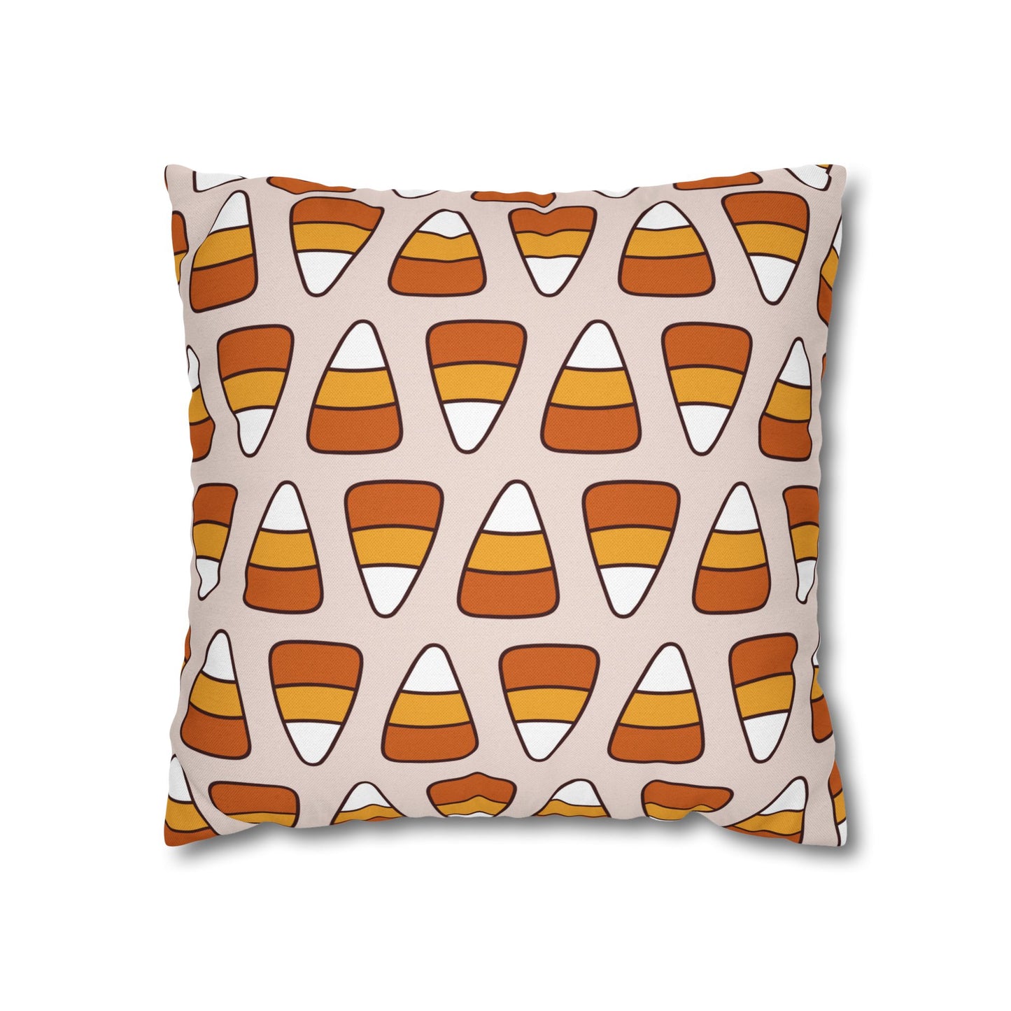 Candy Corn, Beige - Halloween Pillow Cover