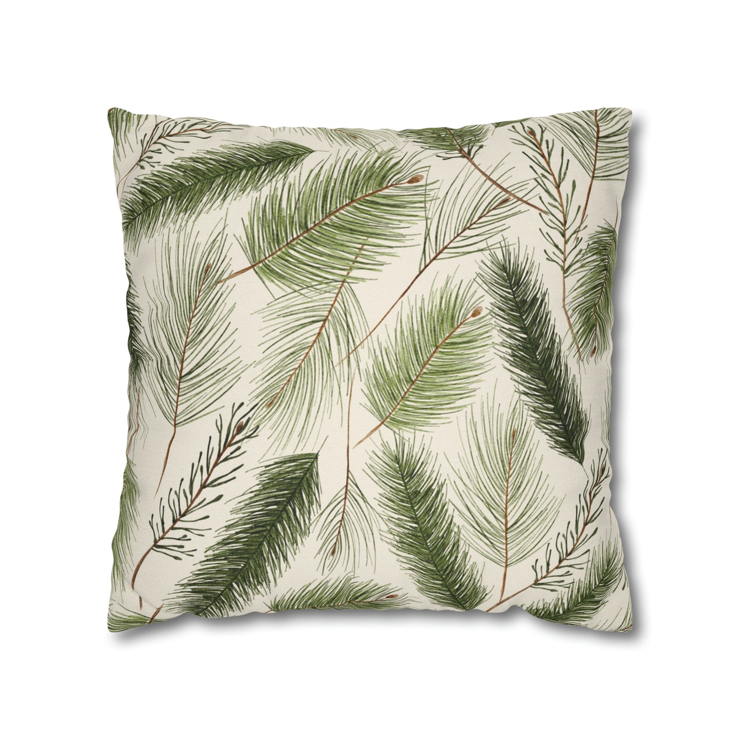 Balsam Fir Branches Christmas Pillow Cover