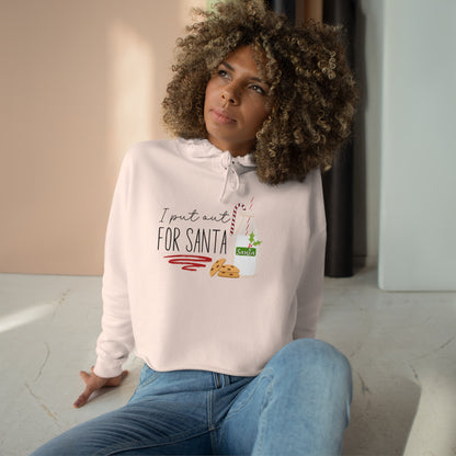 "I Put Out For Santa" Cropped Christmas Hoodie