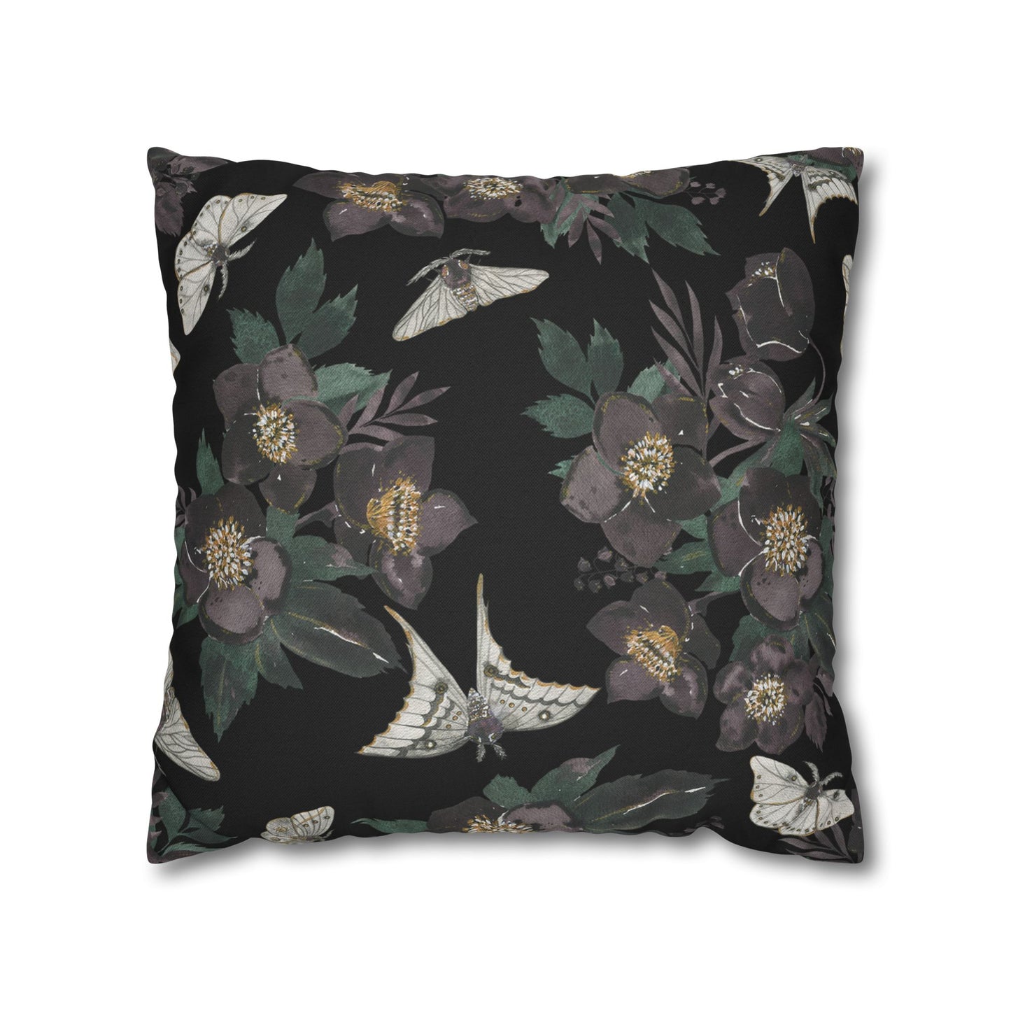 Moths & Florals - Halloween Pillow Cover