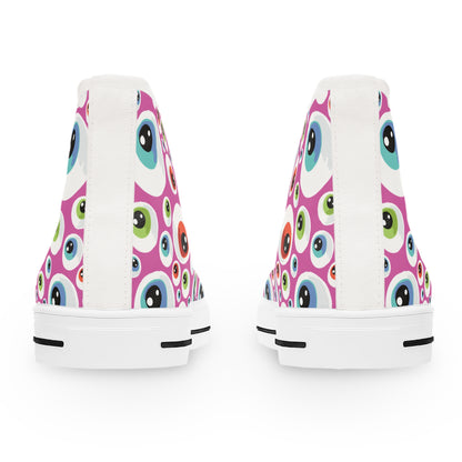 Eye Love Halloween - Women's High Top Halloween Sneakers