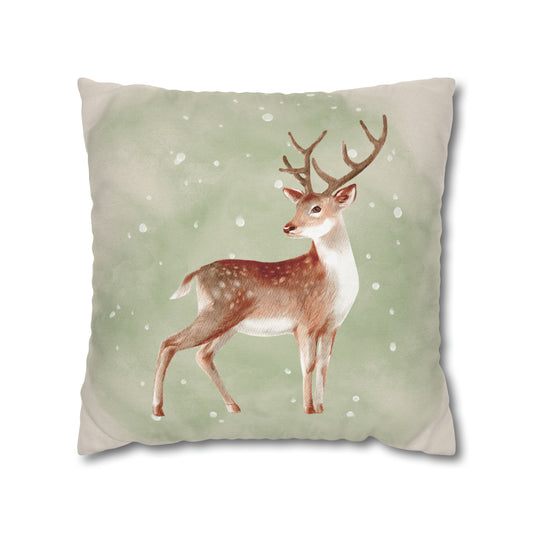 Deer Christmas Pillow Cover