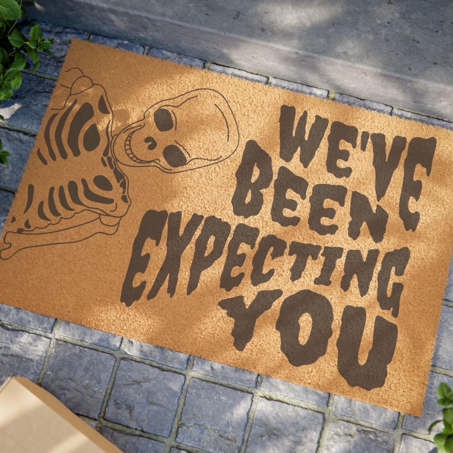 "We've Been Expecting You" Halloween Doormat