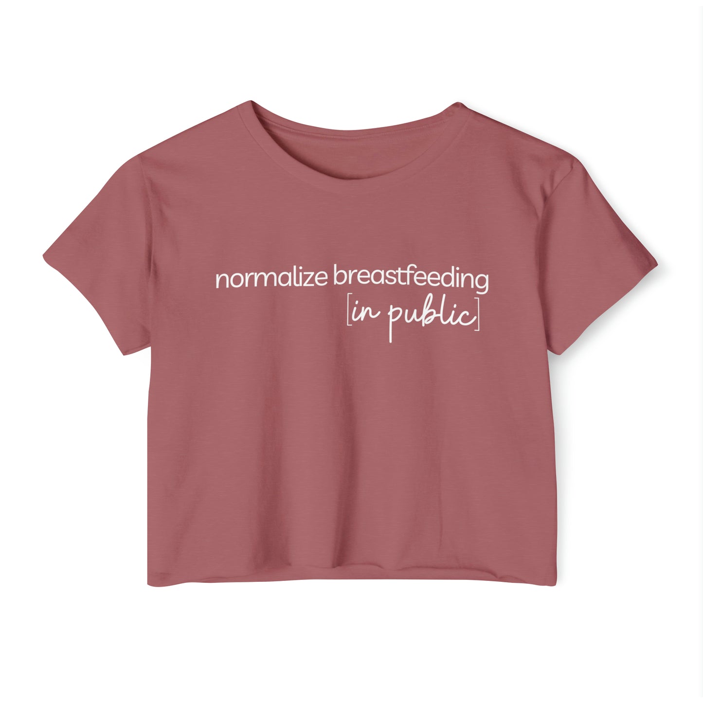 "Normalize Breastfeeding in Public" Breastfeeding Cropped Tee