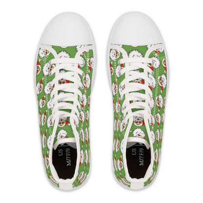 Groovy Santa - Women's High Top Christmas Sneakers