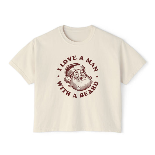 "I Love a Man with a Beard" - Women's Christmas T-Shirt