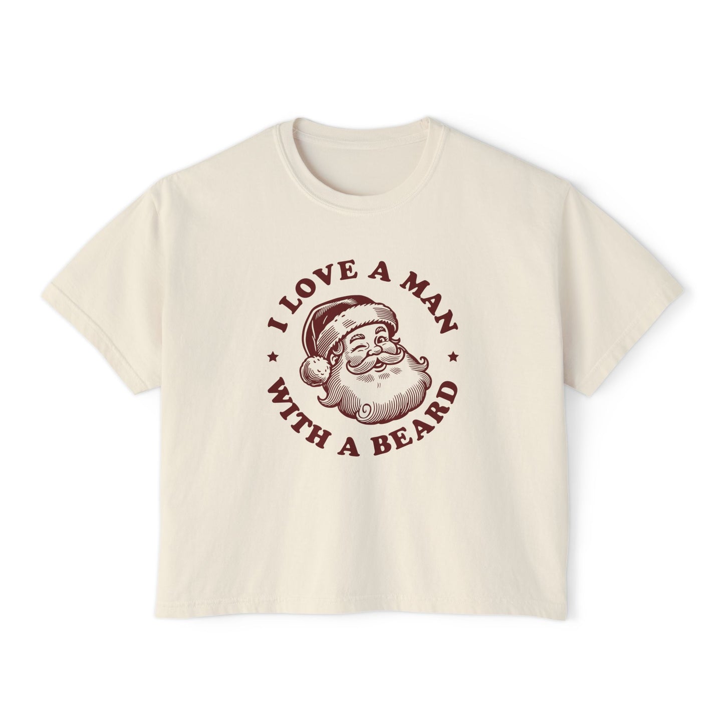 "I Love a Man with a Beard" - Women's Christmas T-Shirt