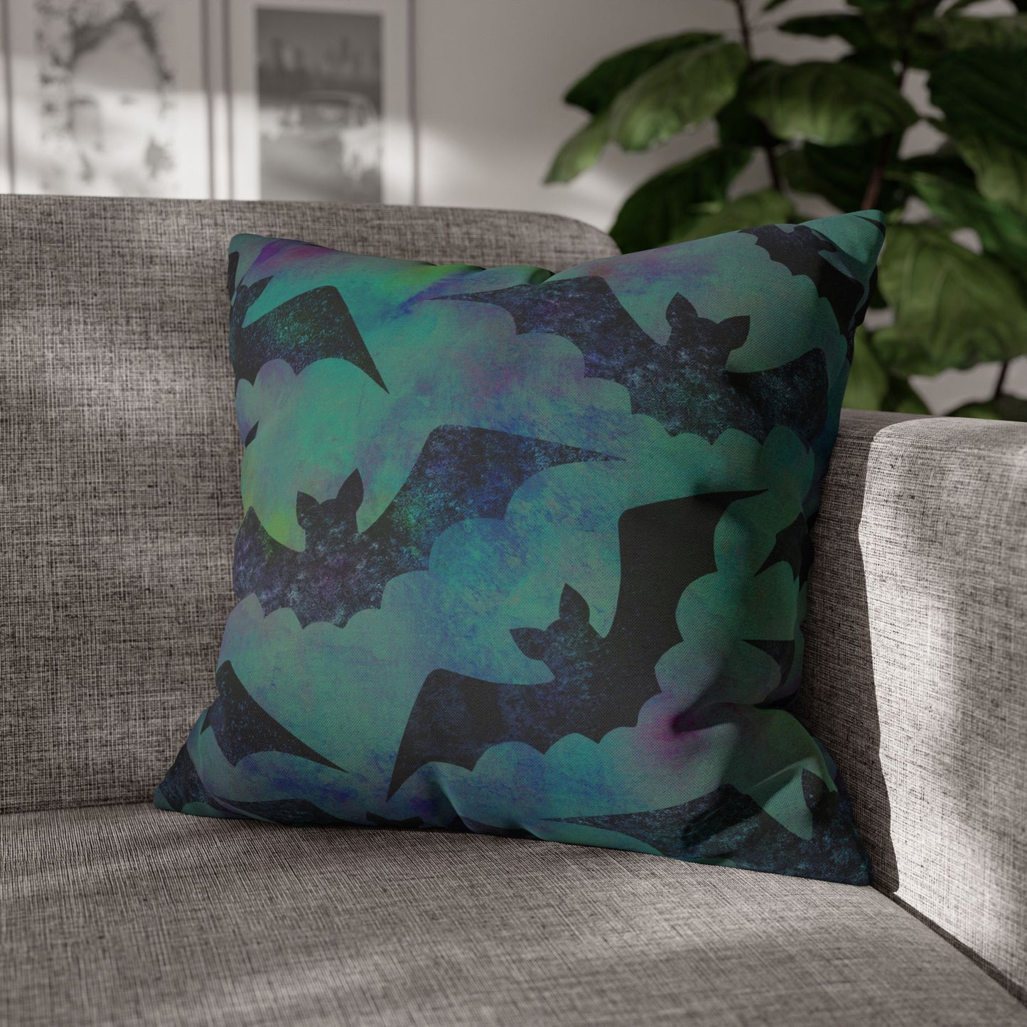 Watercolor Bats - Halloween Pillow Cover