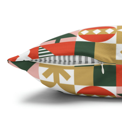 70's Style Christmas Pillow Cover